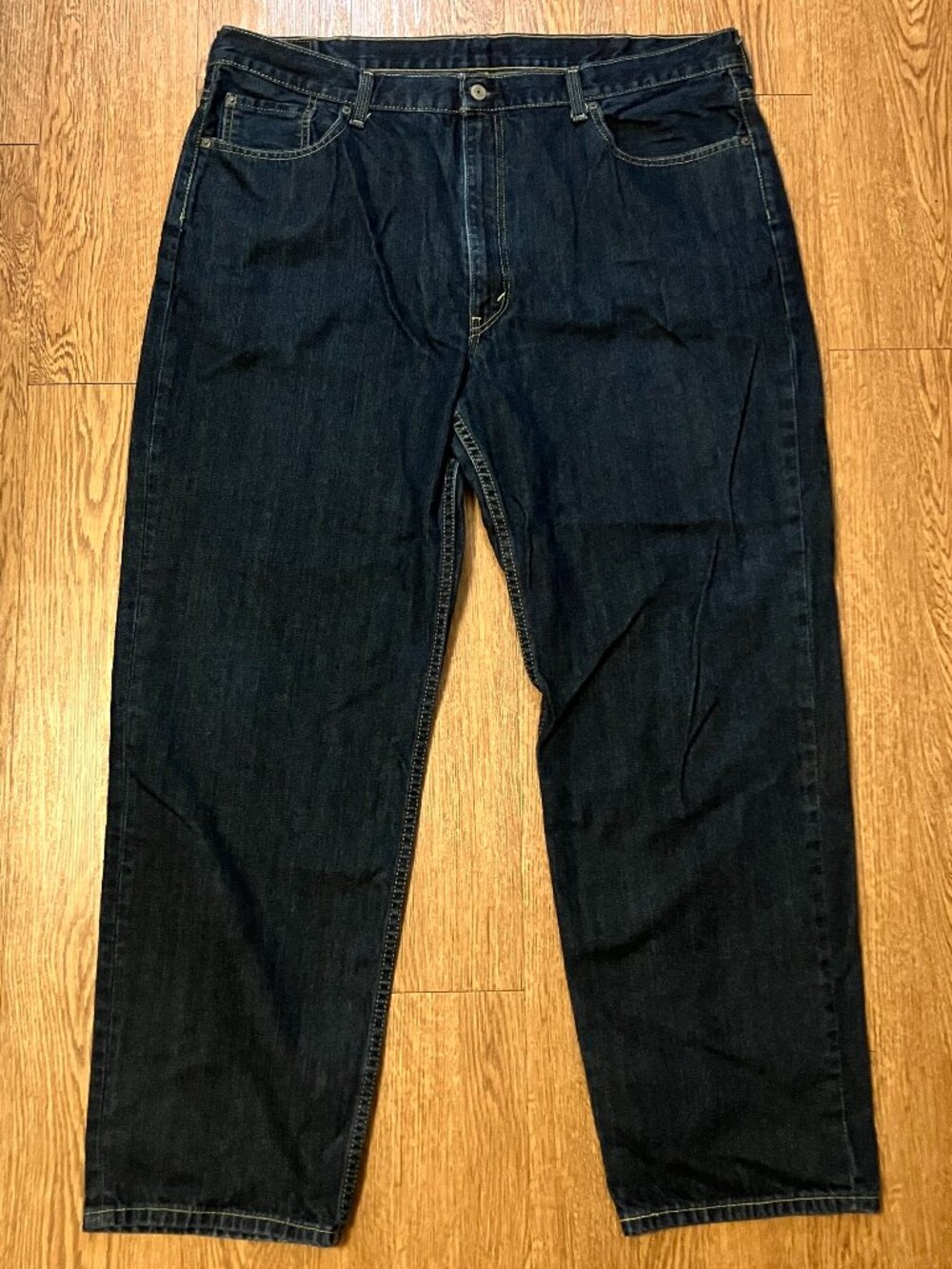Levis 550 Jeans Blue Denim Dark Wash 100% Cotton Relaxed Fit Tapered